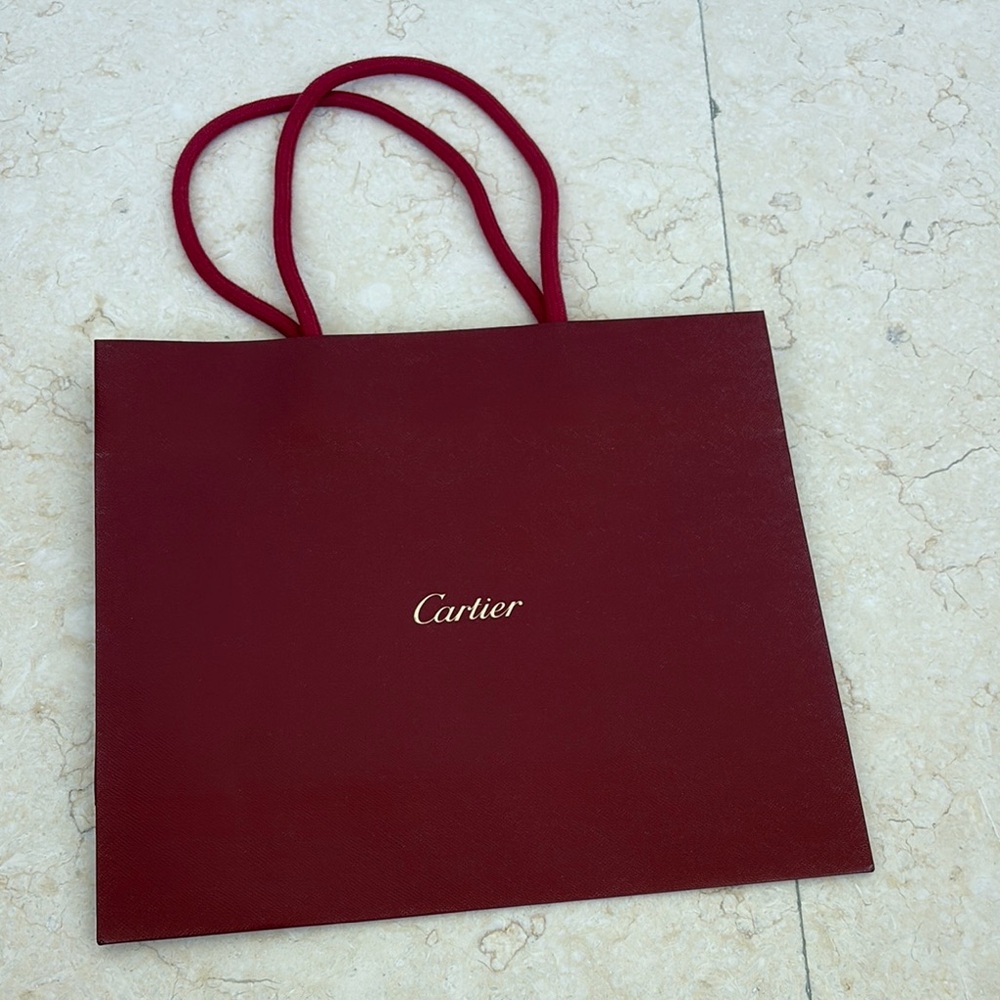 Cartier Red Luxury Shopping Bag